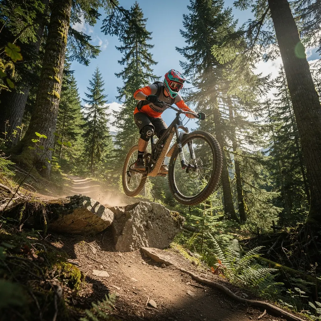 Кайтер, ловящий ветер на пляже с волнами и облаками на горизонте.