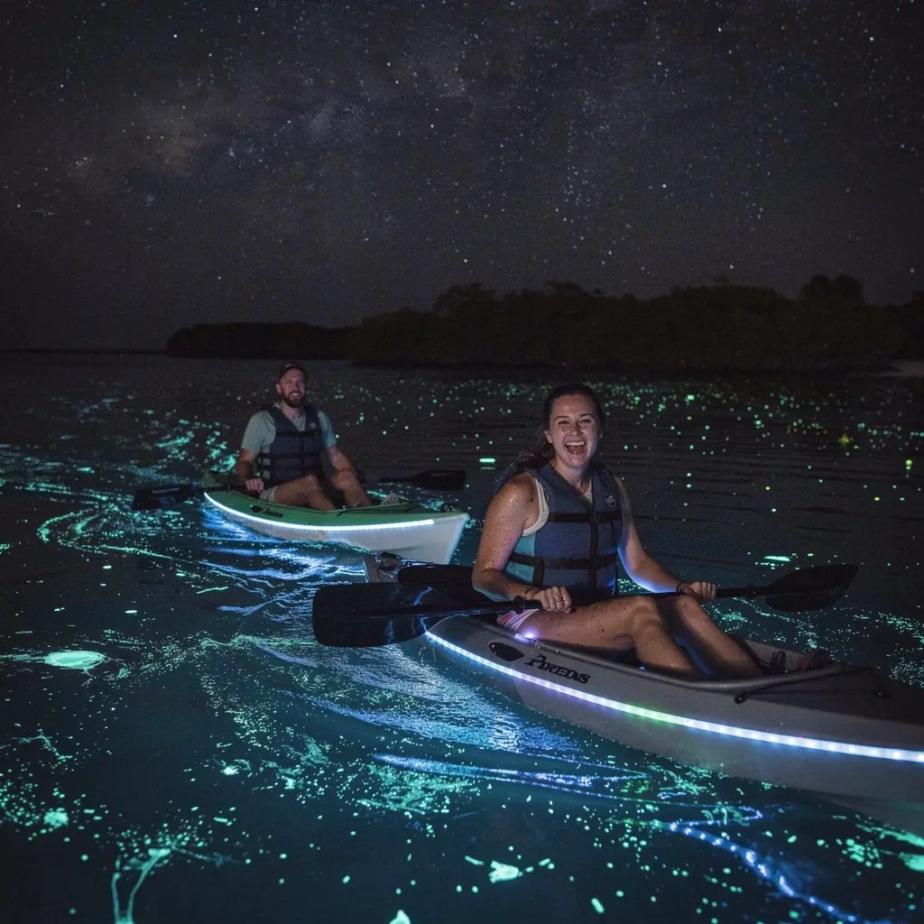 Пара, прыгающая с парашютом над живописным ландшафтом.