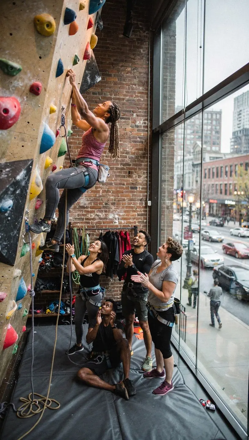 Приключенческий путешественник на вершине горы с захватывающим видом на долину.